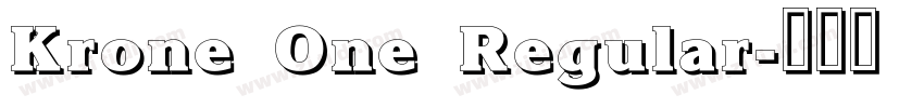 Krone One Regular字体转换